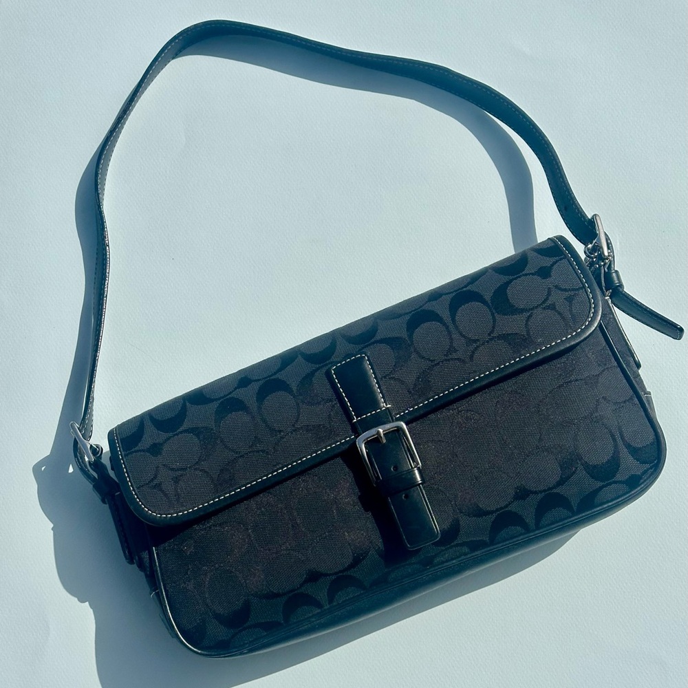 Coach Black Signature Shoulder Bag
